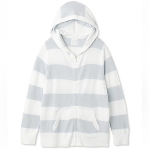 Gelato Pique Smoothie 2 Stripe Lounge Zip Up Hoodie BLUE
